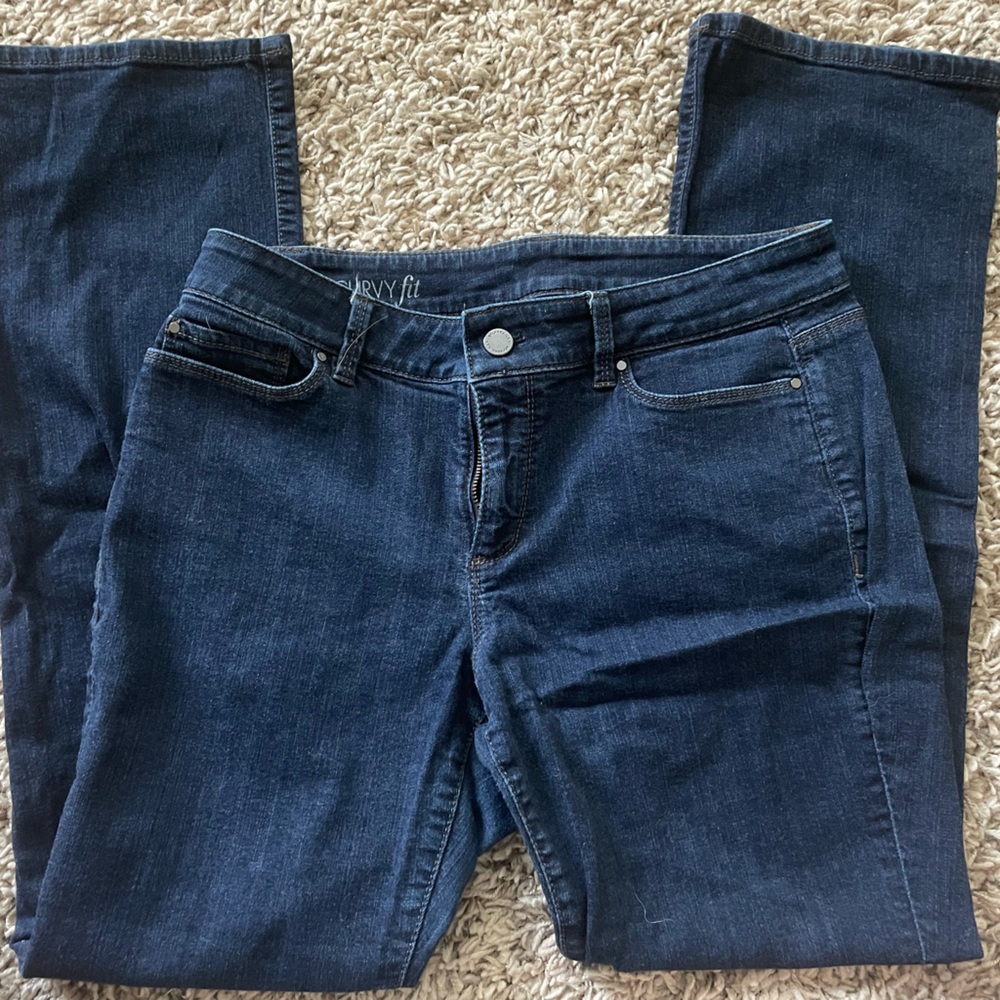 Ann Taylor Petites dark wash jeans- excellent used condition